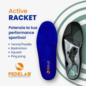 Amplicettori plantari Pedelab Active Racket per supporto negli sport di racchetta