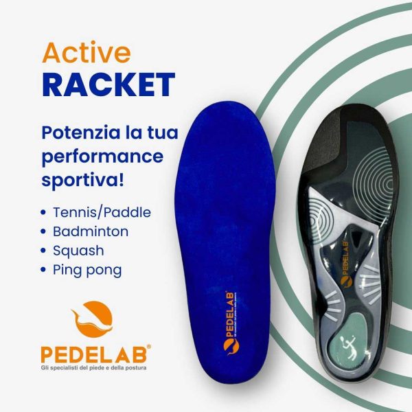Amplicettori plantari Pedelab Active Racket per supporto negli sport di racchetta